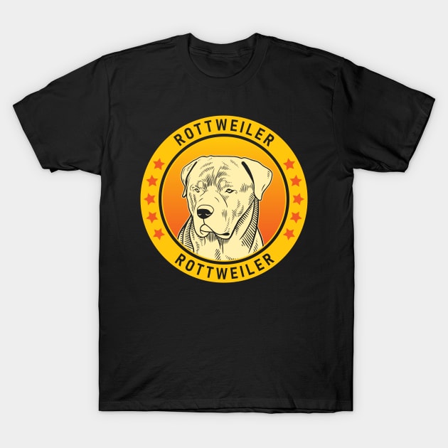 Rottweiler Dog Portrait T-Shirt by millersye